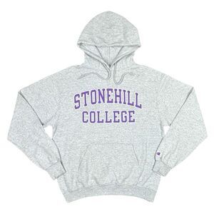 Vintage Champion Stonehill College Drawstring Hoodie - Size Medium